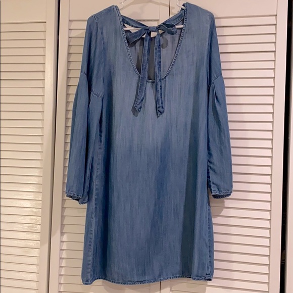 Anthropologie Cloth & Stone Chambray Dress, PM - Picture 5 of 8
